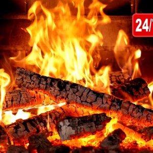 🔥 Cozy Fireplace 4K (LIVE 24/7). Fireplace with Crackling Fire Sounds. Christmas Fireplace 2024